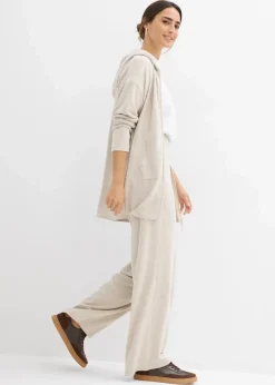 Shirtjacke in Strickoptik aus Viskose-Mix