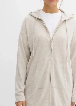 Shirtjacke in Strickoptik aus Viskose-Mix