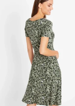 Shirtkleid aus fließendem Viskose-Mix