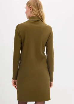 Shirtkleid aus schwerer elastischer Ripp-Qualität