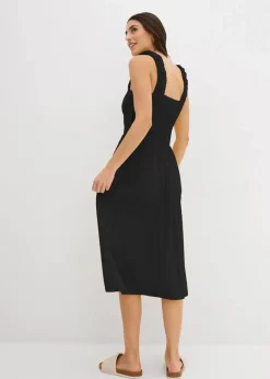 Shirtkleid mit leicht ausgestelltem Saum aus Baumwoll-Viskose-Mix