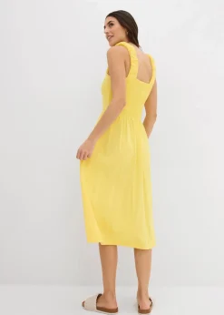 Shirtkleid mit leicht ausgestelltem Saum aus Baumwoll-Viskose-Mix