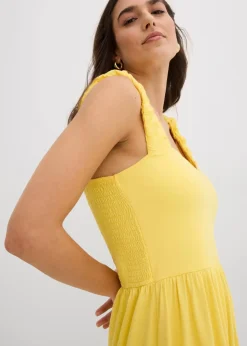 Shirtkleid mit leicht ausgestelltem Saum aus Baumwoll-Viskose-Mix