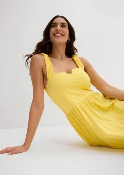 Shirtkleid mit leicht ausgestelltem Saum aus Baumwoll-Viskose-Mix