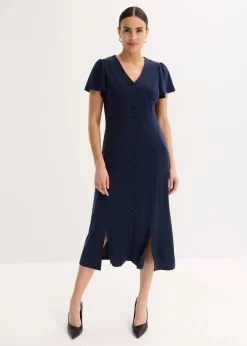 Shirtkleid mit Schlitz