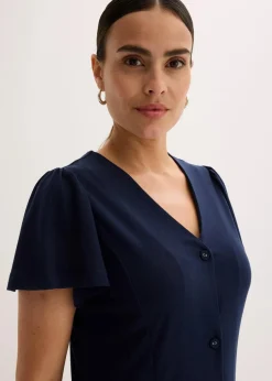 Shirtkleid mit Schlitz