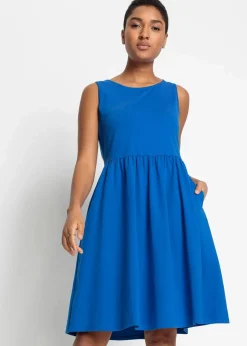 Shirtkleid mit Taschen aus reiner Baumwolle