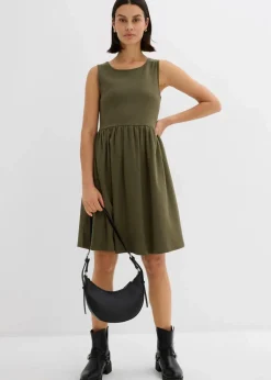 Shirtkleid mit Taschen aus reiner Baumwolle