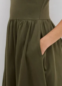 Shirtkleid mit Taschen aus reiner Baumwolle
