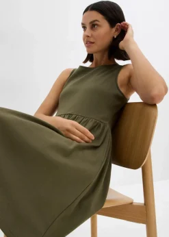 Shirtkleid mit Taschen aus reiner Baumwolle