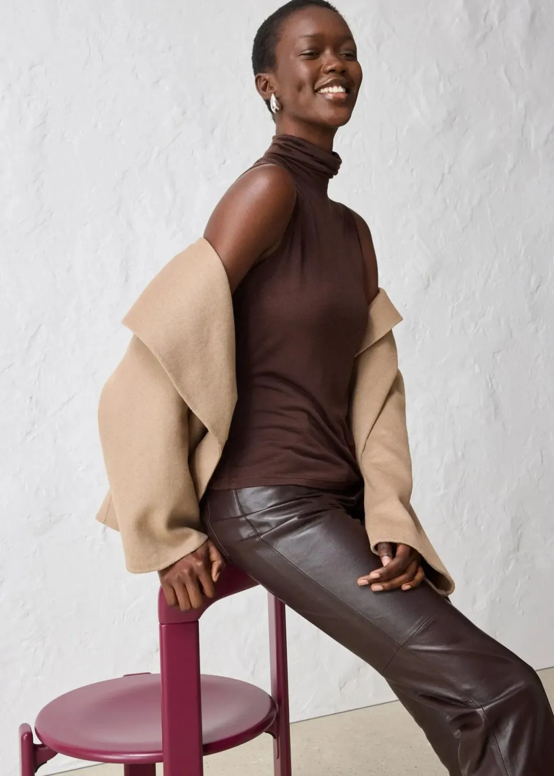 Shirttop aus weichem Woll-Mix