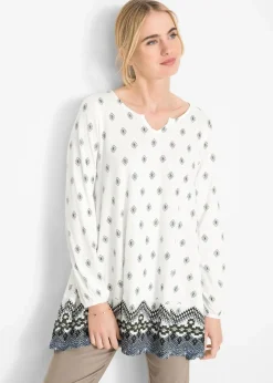 Shirt-Tunika aus Baumwoll-Viskose-Mix