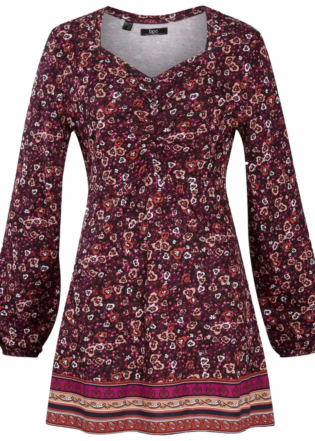 Shirt-Tunika aus Baumwoll-Viskose-Mix