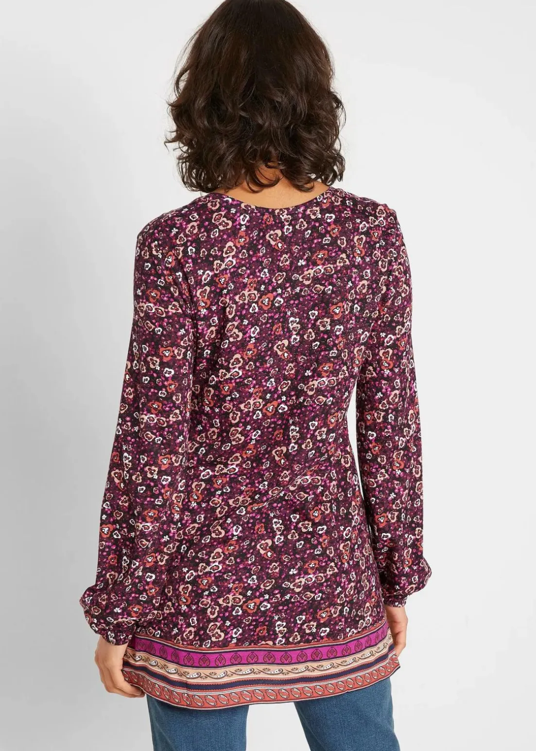 Shirt-Tunika aus Baumwoll-Viskose-Mix