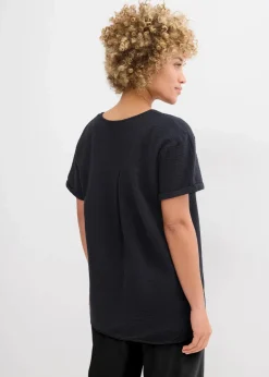 Shirt-Tunika aus softem Musselin