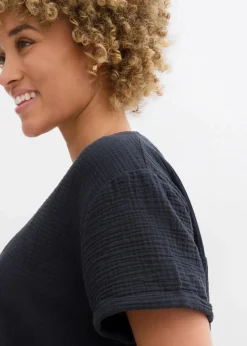 Shirt-Tunika aus softem Musselin