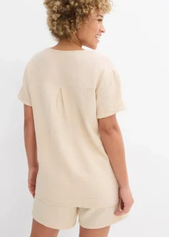 Shirt-Tunika aus softem Musselin