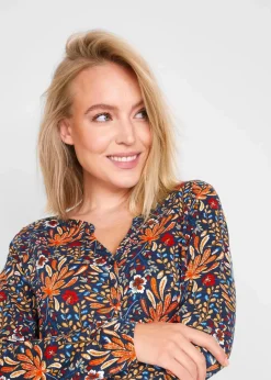 Shirt-Tunika, bedruckt, Langarm