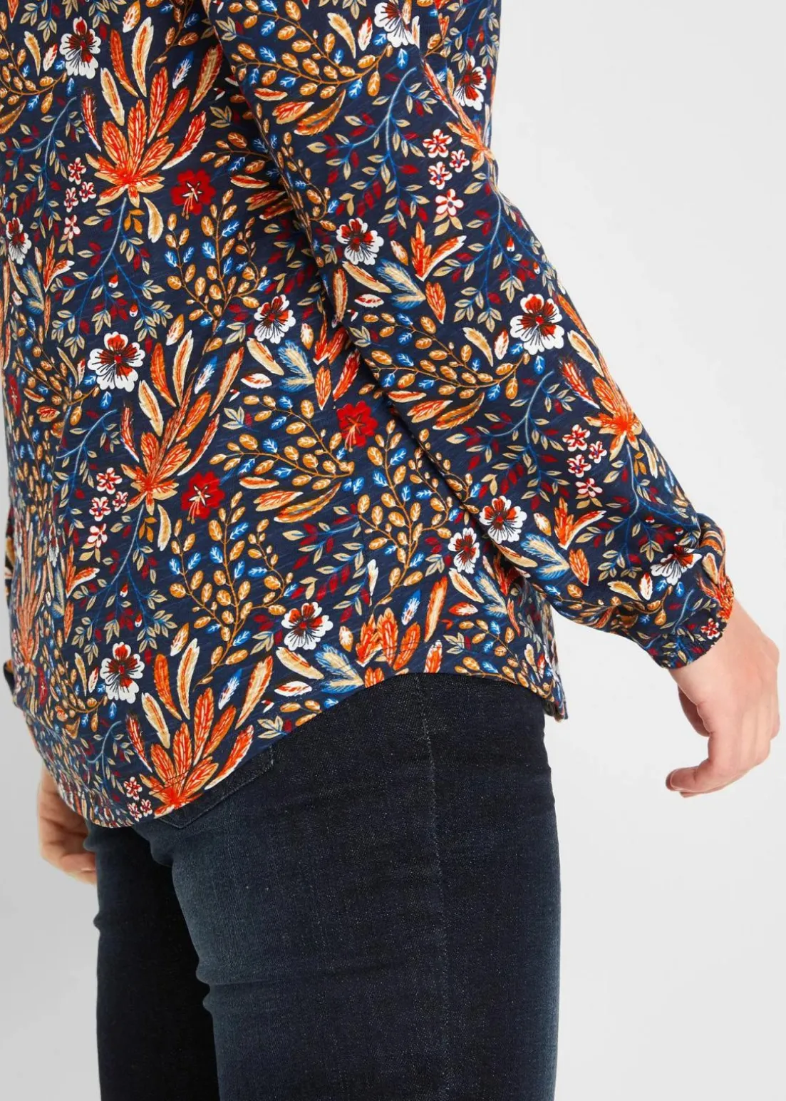 Shirt-Tunika, bedruckt, Langarm