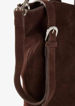 Shopper aus Veloursleder