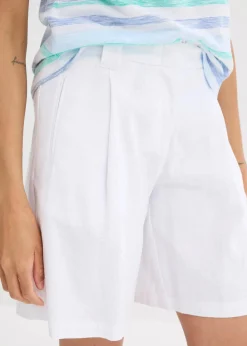 Shorts aus leichtem Leinen-Mix