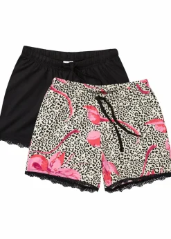 Shorts (2er Pack) mit zarter Spitze