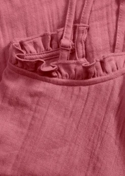 Shorty aus softem Musselin mit Spaghettiträger