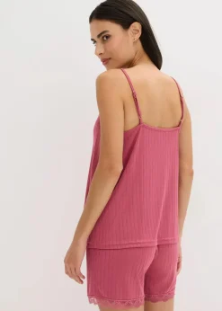 Shorty aus weichem Pointelle-Jersey