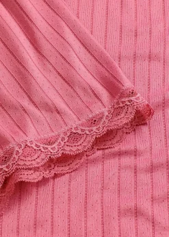 Shorty aus weichem Pointelle-Jersey