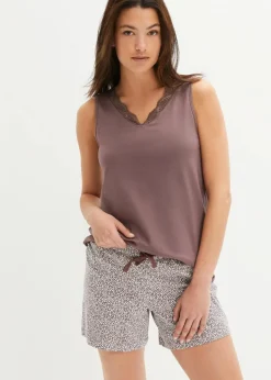 Shorty mit feiner Spitze