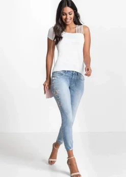 Skinny-Jeans Mid Waist, verkürzt