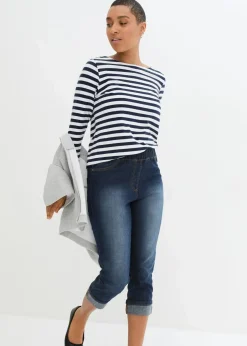 Slim Fit Jeans, Mid Waist, Baumwolle