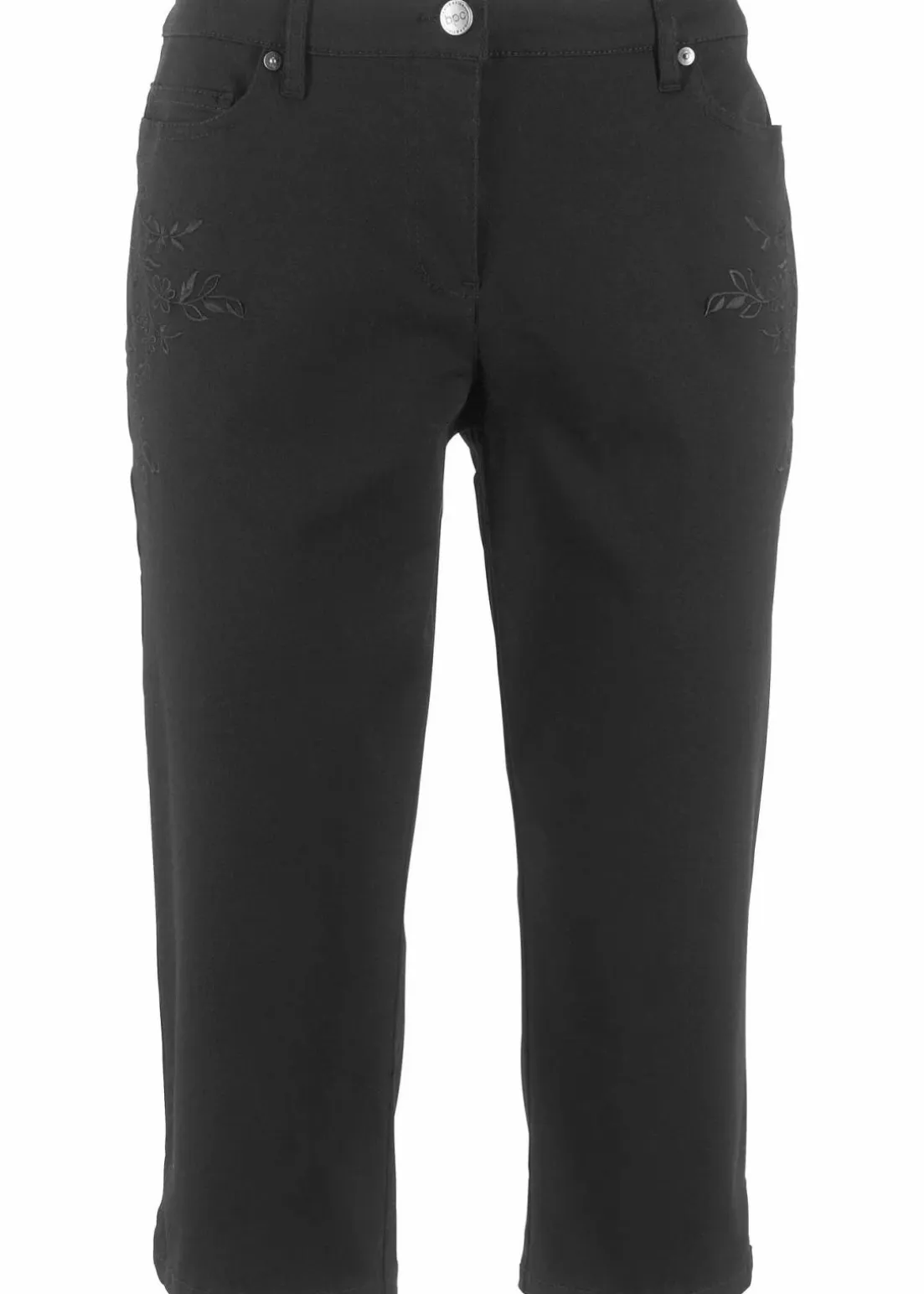 Slim Fit Jeans, Mid Waist, cropped