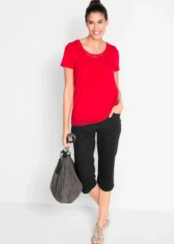 Slim Fit Jeans, Mid Waist, cropped