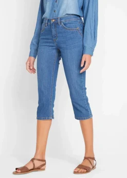 Slim Jeans, Mid Waist, Capri