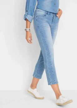 Slim-Fit-Jeans Mid Waist, cropped