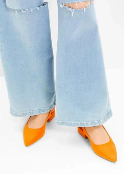 Slingpumps mit flachem Absatz