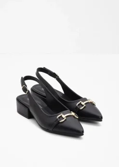 Slingpumps mit flachem Absatz