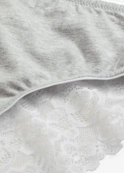 Slip mit Baumwolle und Spitze