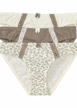Slip mit femininem Druck (3er Pack)