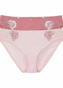 Slip mit Stickerei (2er Pack)