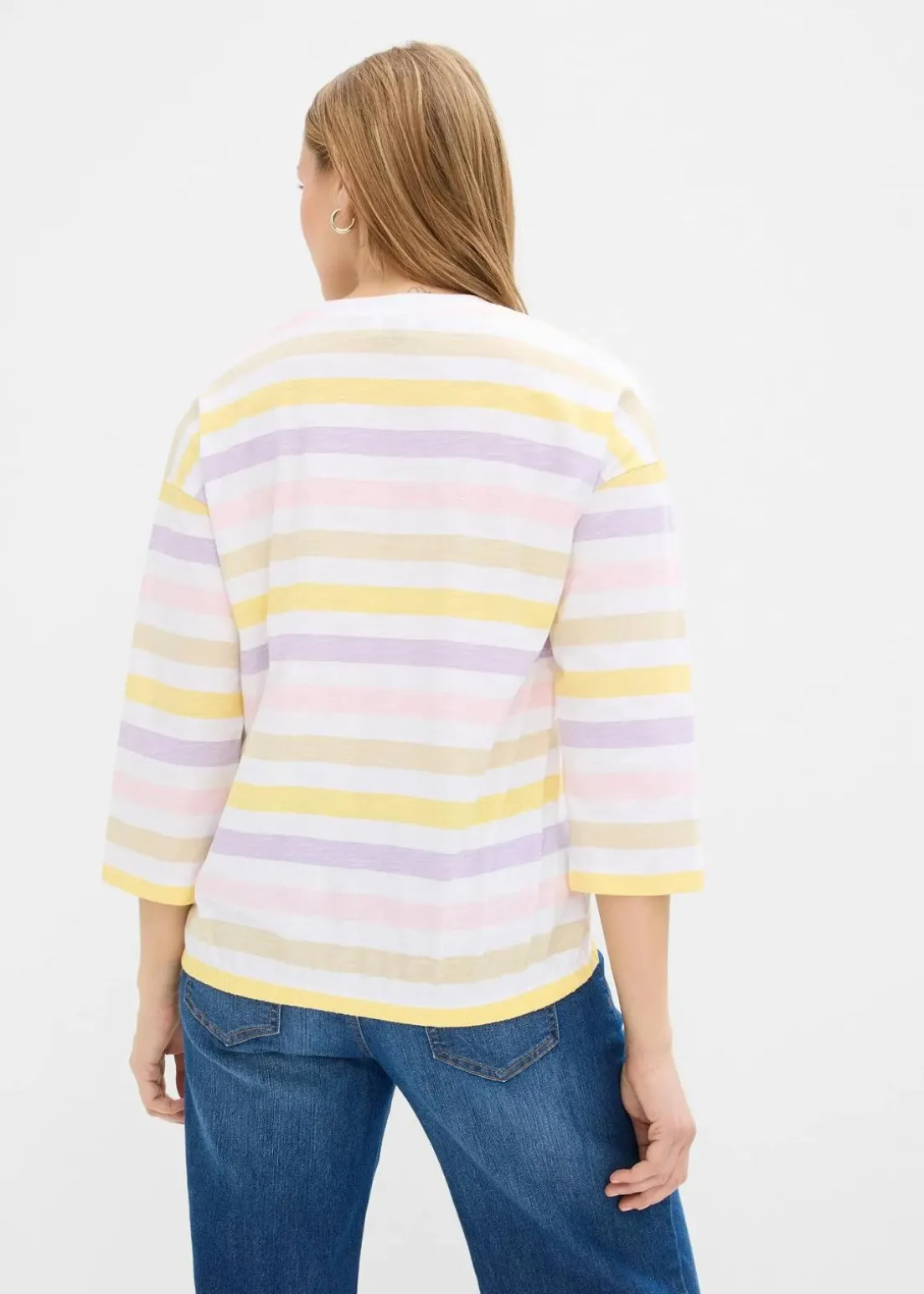 Slub-Shirt aus Bio-Baumwolle, 3/4 Arm