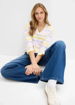 Slub-Shirt aus Bio-Baumwolle, 3/4 Arm