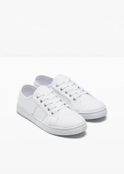 Sneaker aus Baumwoll-Canvas mit Stickerei