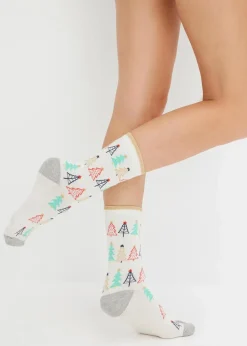 Socken mit Glitzergarn mit Bio-Baumwolle (3er Pack)