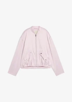 Softblouson aus glänzendem Viskose-Mix