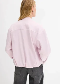 Softblouson aus glänzendem Viskose-Mix