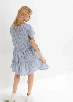 Sommer-Tunika-Kleid aus reiner Baumwolle