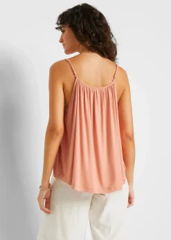 Spaghettiträger-Top aus fließender Viskose