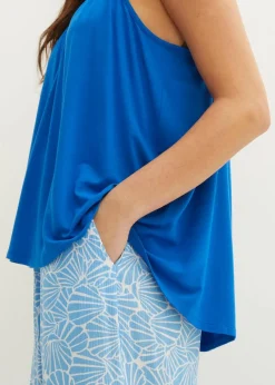 Spaghettiträger-Top aus fließender Viskose